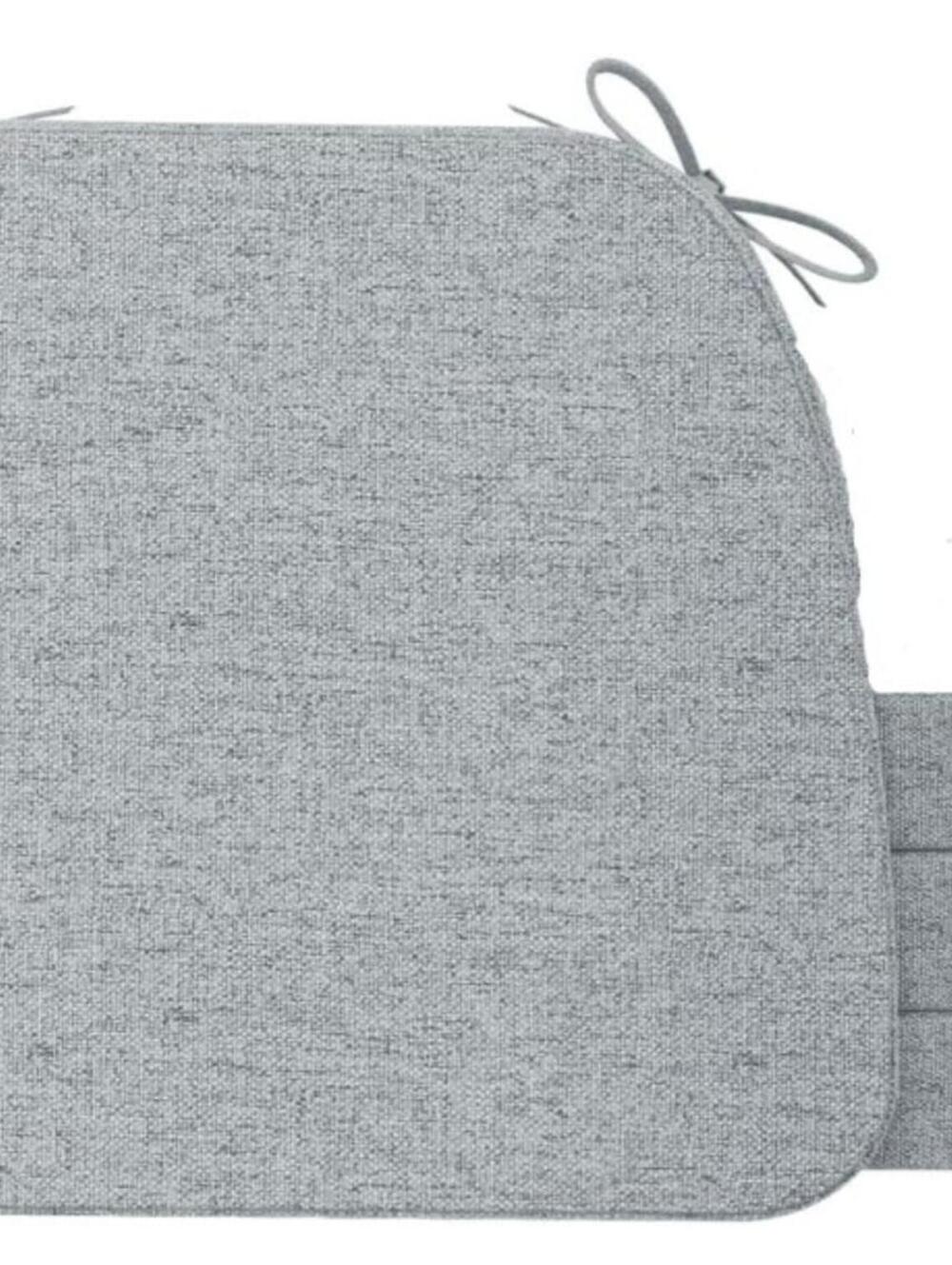 BRAND NEW: Set of 6 Chair Pads with Ties- 17x16-Gray